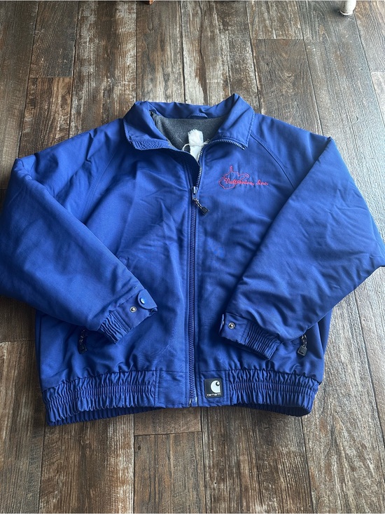 Carhartt Other - Carhartt Vintage Mens Blue Bomber Fleece Lined Work Barn Farm Jacket Size L/XL